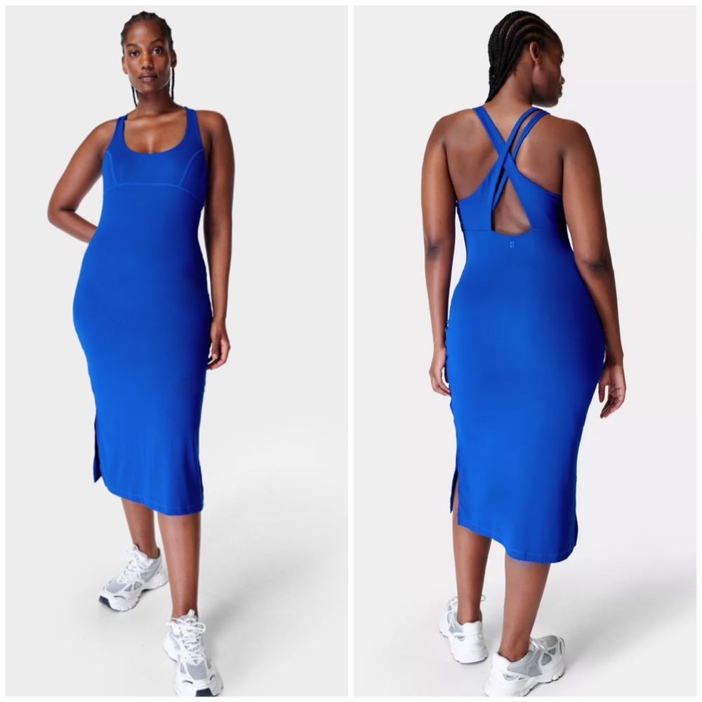 NEW Sweaty Betty ribbed midi dress